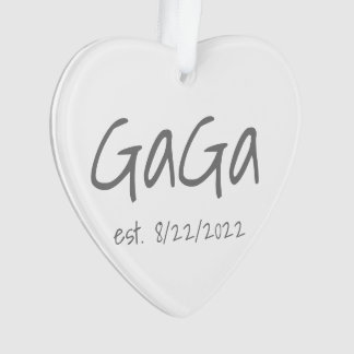 Adorno GaGa Fecha Establecida Acrílico Personalizado