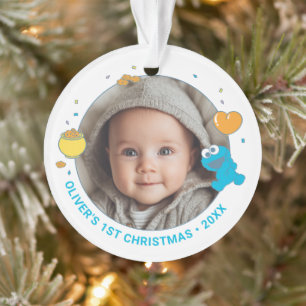 Adorno Galleta Monstruo Bebé Primera Navidad Foto