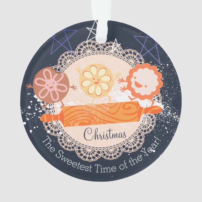 Adorno Galletitas de juego que rodan el pin navideño (Reverso)