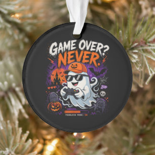 Adorno Game Over Nunca Divertido Fantasma de Gamer Hallow