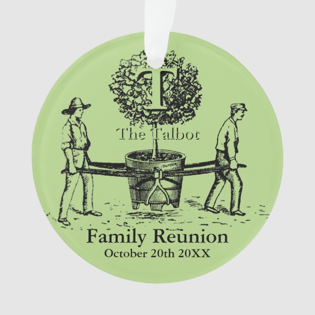 Adorno Gardeners Family Reunion ornamet Custom Nombre (Anverso)