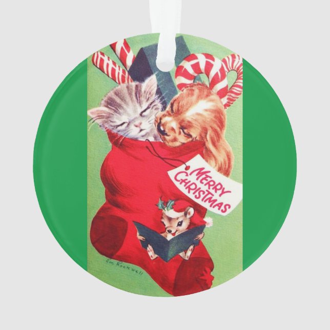 Adorno Gatito hermoso del perrito del bebé de los (Reverso)