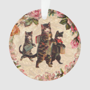 Adorno Gato Bonito Vintage Gatitos antiguos