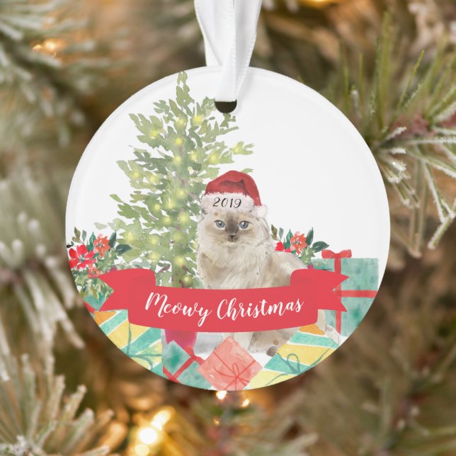 Adorno Gato de Meowy Navidades Ragdoll (Árbol)