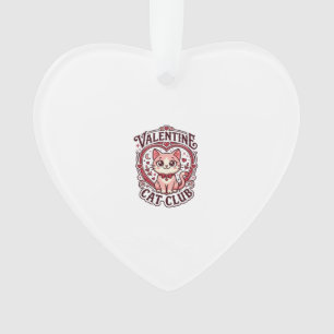 Adorno Gato del Día de San Valentín Diseño divertido para
