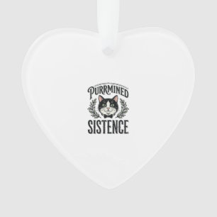 Adorno Gato Divertido Purrminó Existencia Gráfico Antiguo