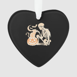 Adorno Gato esqueleto calavera gatito Diseño Cute de Hall