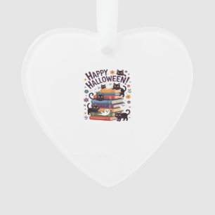 Adorno Gato Fantasma Regalos Amante De Leer Libros Hallow