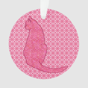 Adorno Gato Japonés - Batik Rosa Fucsia