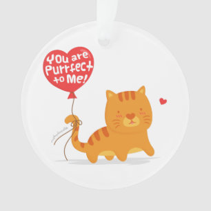 Adorno Gato Lindo con Globo en Forma de Corazón Juego de 