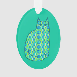 Adorno Gato moderno de mediados del siglo XX, color de la