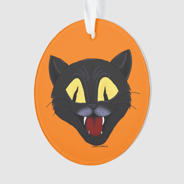 Adorno Gato negro de Halloween (Anverso)