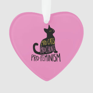 Adorno Gato negro pro-elección pro-feminismo pro-gatos
