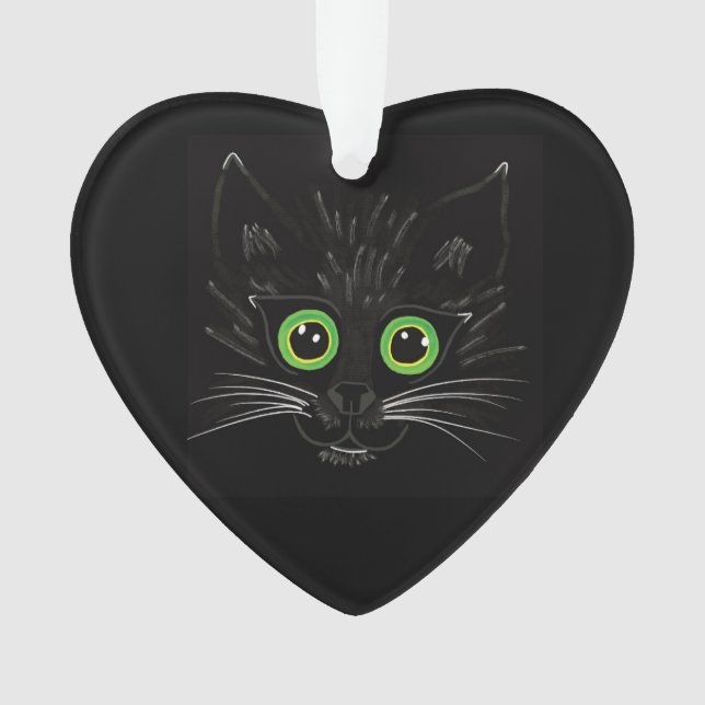 Adorno Gato Oído Verde Sonriente (Anverso)