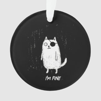 Adorno Gato Pirata – Arte Divertido Mínimo de Gatos