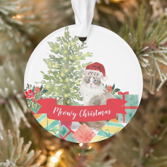 Adorno Gato siberiano de Meowy Navidades (Árbol)