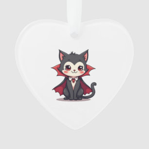 Adorno Gato Vampiro � Camiseta de Mascota Linda de Hallow