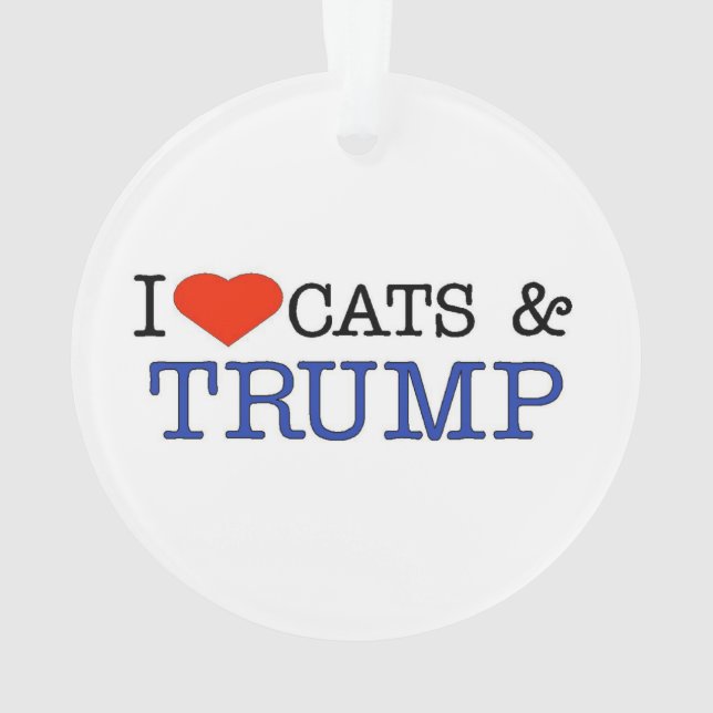 Adorno Gatos de amor y Trump (Reverso)