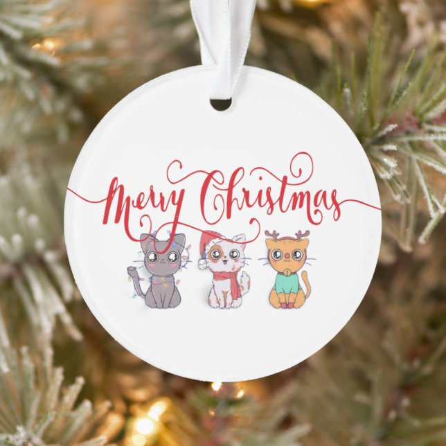 Adorno Gatos de Navidad  (Árbol)