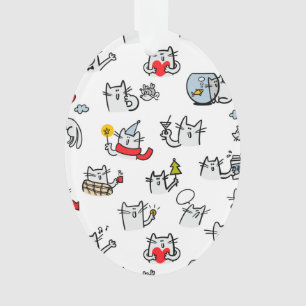 Adorno Gatos divertidos, leche y magia.