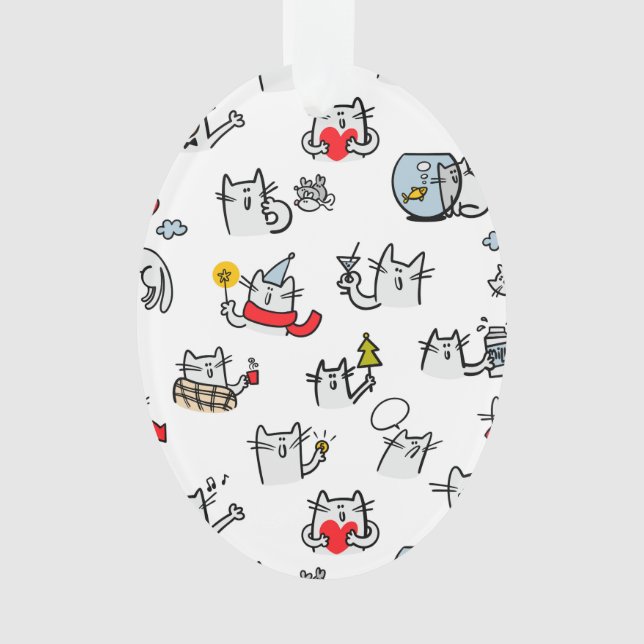 Adorno Gatos divertidos, leche y magia. (Anverso)