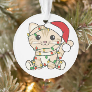 Adorno Gatos Navidades Animales de Invierno Gatos