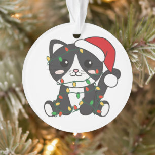 Adorno Gatos Navidades Animales de Invierno Gatos