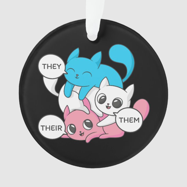 Adorno Gatos trans. Ellos les pronuncian sus Pronósticos  (Anverso)