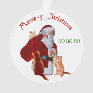 Adorno Gatos y Santa