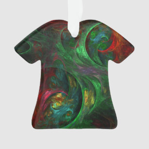 Adorno Génesis Camisa acrílica de arte abstracto verde