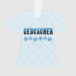 Adorno Geocacher con cubierta de nieve