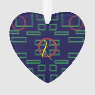 Adorno Geométrico de cuadrados azules