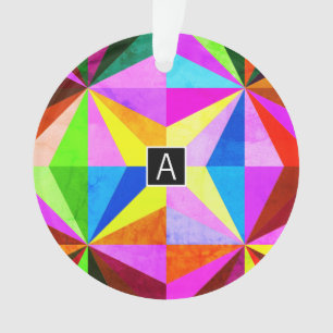 Adorno Geométrico multicolor moderno y colorido Monogra