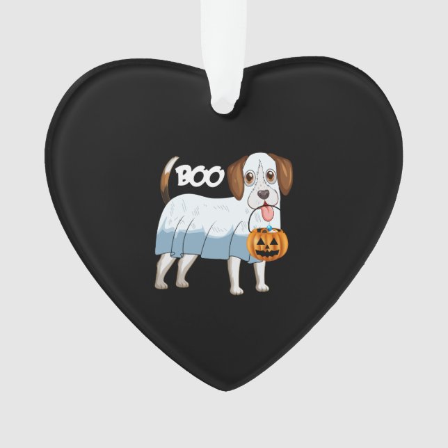 Adorno Ghost Beagle Halloween Dog (Anverso)