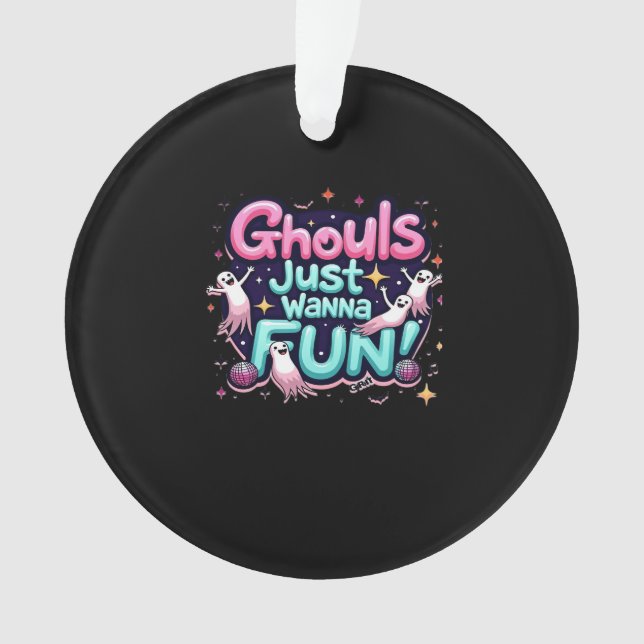 Adorno Ghouls solo quiere divertirse con Halloween Disco  (Anverso)