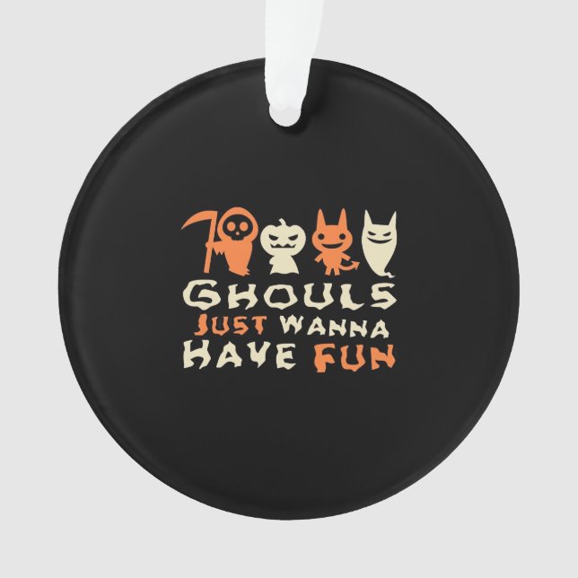 Adorno Ghouls solo quiere divertirse con Sloth Halloween (Anverso)