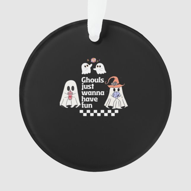 Adorno Ghouls Solo Quiere Divertirse Con Vibes De Otoño (Anverso)
