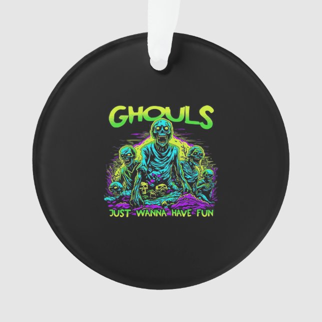Adorno Ghouls solo quiere divertirse - Halloween Sloth De (Anverso)
