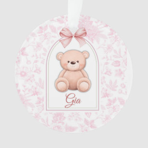 Adorno Gia Diseño de guardería de osito rosado personal