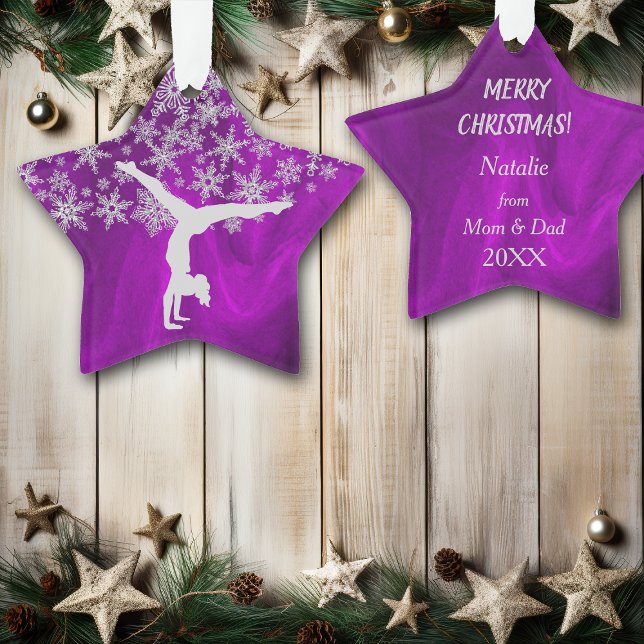 Adorno Gimnasio Silver Snowflake en morado (Subido por el creador)