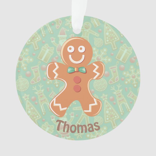 Adorno Gingerbread Personalizado (Anverso)