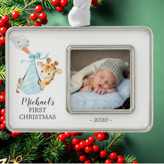 Adorno Girafa de entrega especial primera foto de Navidad