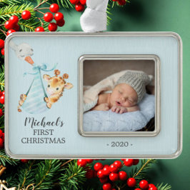 Adorno Girafa de entrega especial primera foto de Navidad