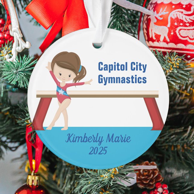 Adorno Girls Gymnastics Cute Personalized Gymnast (Subido por el creador)
