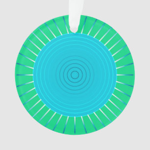 Adorno Giro geométrico moderno - azul y verde jade