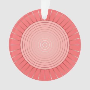 Adorno Giro geométrico moderno - Rosa de coral profundo