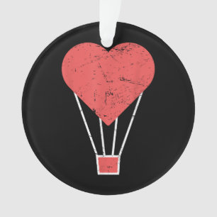 Adorno Globo de aire caliente Heart Cute