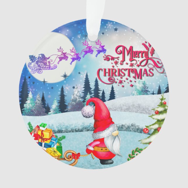 Adorno Gnome Navidades Snowy Regalos de Santa (Anverso)