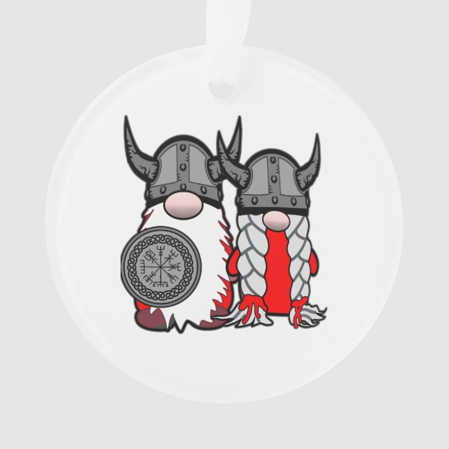 Adorno Gnomes nórdicos lindo Tomte Pareja Escandinavia (Anverso)