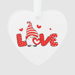 Adorno gnomo del día de San Valentín